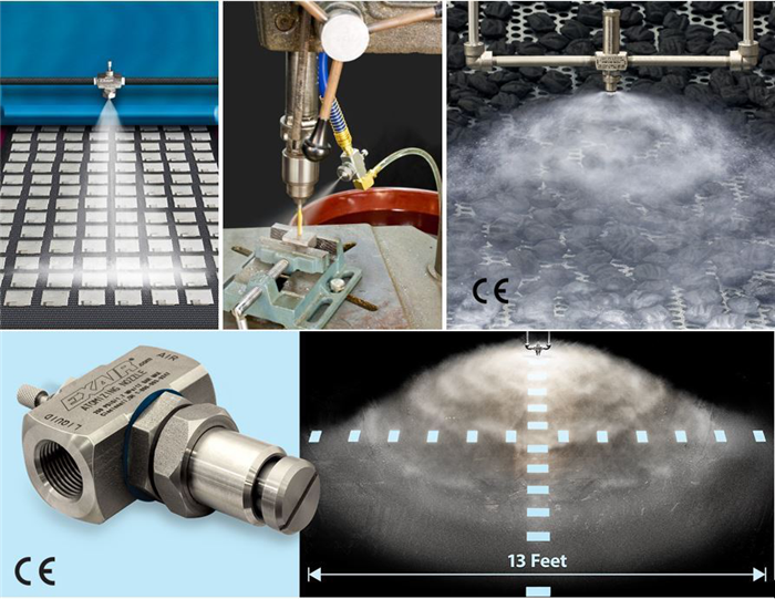 用于噴涂，清潔和冷卻的EXAIR霧化噴嘴